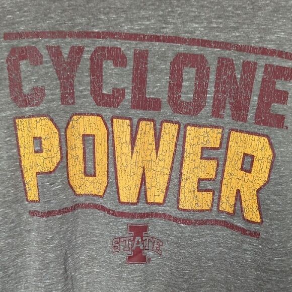 Champion Heather Gray Iowa State Cyclone Power T-Shirt - Picture 2 of 4